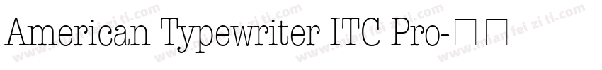 American Typewriter ITC Pro字体转换